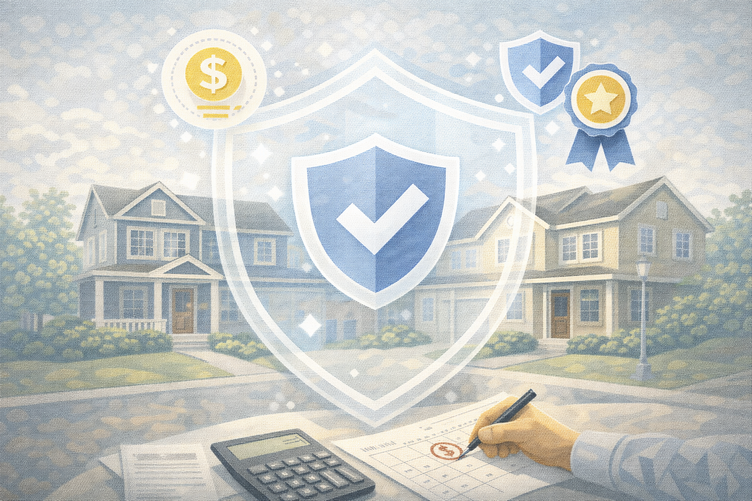 Illustration symbolizing high-quality insurance protection for rental homes across the United States.